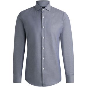 Hugo Boss, Overhemden, Heren, Blauw, 4Xl, Katoen, Katoenen Shirt, Designers code 50512820