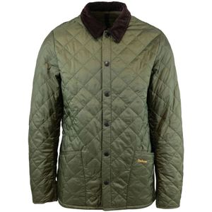 Barbour, Jassen, Heren, Groen, M, Nylon, Groene Gewatteerde Jas voor Heren