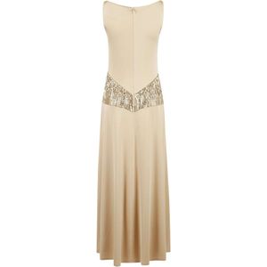 Paco Rabanne, Kleedjes, Dames, Beige, S, Elegante Zijden Kimono voor Vrouwen