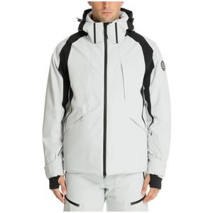 Emporio Armani Ea7, Sport, Heren, Grijs, M, Multikleur Ski Jas met Capuchon