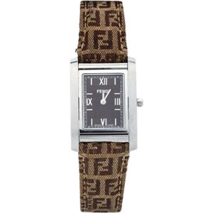 Fendi Vintage, Pre-owned Stainless Steel watches Bruin, Dames, Maat:ONE Size