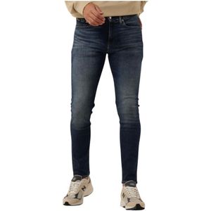 Calvin Klein, Jeans, Heren, Blauw, W32 L32, Blauwe Skinny Jeans