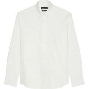 Marc O'Polo, Overhemden, Heren, Wit, XL, Katoen, Oxford overhemd regular