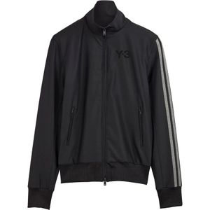 Y-3, Sweatshirts & Hoodies, Heren, Zwart, S, Upgrade je casual garderobe met deze zip-through sweatshirt