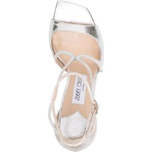 Jimmy Choo, Schoenen, Dames, Wit, 41 EU, Leer, High Heel Sandalen