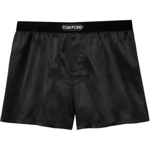 Tom Ford, Badkleding, Heren, Zwart, XL, Luxe Zijden Boxershorts voor Strandkleding