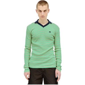 Wales Bonner, Polo Shirts Groen, Heren, Maat:S