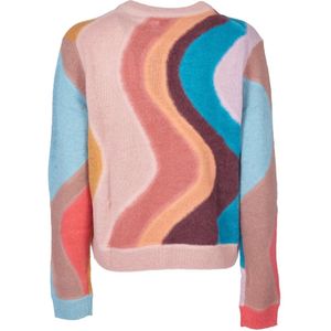 PS By Paul Smith, Truien, Dames, Veelkleurig, S, Wol, Multicolor Gebreide Trui Ronde Hals