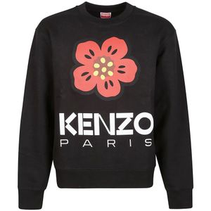 Kenzo, Truien, Heren, Zwart, M, Boke Bloemen Sweatshirt