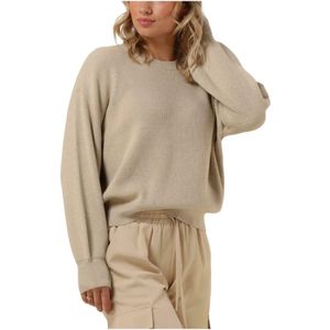 Moss Copenhagen, Truien, Dames, Beige, S/M, Zandkleurige Pullover voor Dames