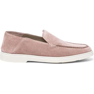 Santoni, Schoenen, Dames, Roze, 37 EU, Suède, Suède Loafer voor vrouwen