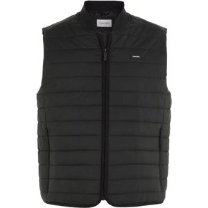 Calvin Klein, Jassen, Heren, Zwart, M, Gewatteerd Opvouwbaar Puffer Vest