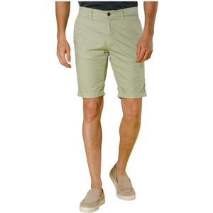 Mason's, Stretch Gabardine Bermuda Shorts voor Heren Groen, Heren, Maat:2XL