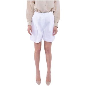 MVP wardrobe, Korte broeken, Dames, Wit, S, Linnen, Short Shorts