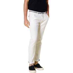 Mason's, Broeken, Heren, Wit, 3Xl, Katoen, Slim Fit Linnen Katoen Chino Broek