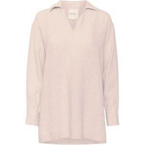 Part Two, Blouses & Shirts, Dames, Roze, 2Xs, Linnen, Linnen Overhemd French Oak