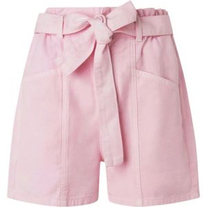 Pepe Jeans, Korte broeken, Dames, Roze, M, Hoge Taille Casual Shorts