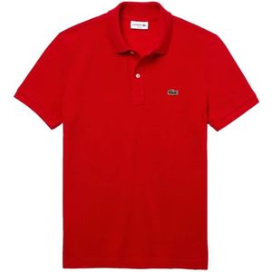 Lacoste, Slim Fit Polo Rood, Heren, Maat:3XL