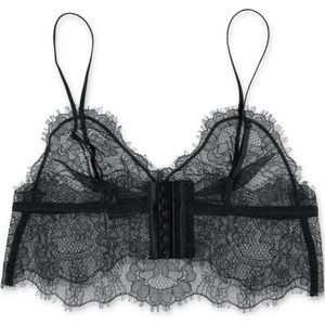 Anine Bing, Ondergoed, Dames, Zwart, S, Nylon, Elegante Kant Bralette voor Vrouwen