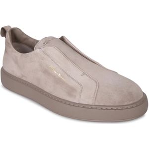 Santoni, Schoenen, Heren, Beige, 41 EU, Leer, Beige Sneakers Verhoog Stijl Eigentijdse Look