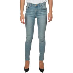YES Zee, Jeans, Dames, Blauw, W32, Skinny Five-Pocket Lichtgewassen Jeans