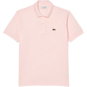 Lacoste, Tops, Heren, Roze, L, Katoen, Roze Polo Shirt Klassiek Katoen