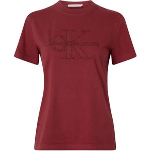 Calvin Klein, T-Shirts Rood, Dames, Maat:S