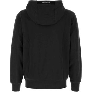 C.p. Company, Sweatshirts & Hoodies, Heren, Zwart, L, Katoen, Stijlvol Zwart Katoenen Sweatshirt