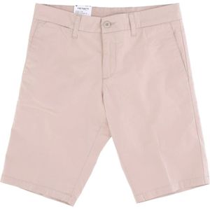 Carhartt Wip, Korte broeken, Heren, Roze, W31, Katoen, Slim Fit Korte Broek met Zakken