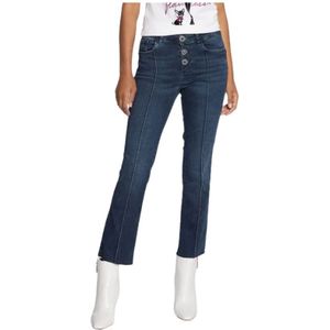 Liu Jo, Jeans, Dames, Blauw, W26, Katoen, Hoge Taille Princess Crop Flare Jeans