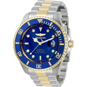 Invicta Watches, Accessoires, Heren, Grijs, ONE Size, Automatisch duikhorloge blauwe wijzerplaat