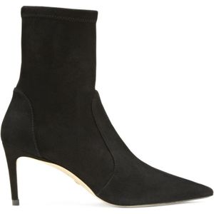 Stuart Weitzman, Gestroomlijnde Stretch Bootie Zwart, Dames, Maat:41 EU