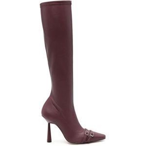 Gia Borghini, Schoenen, Dames, Rood, 39 EU, Bordeaux Rode Edith Laarzen