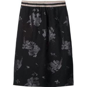 Luisa Cerano, Rokken, Dames, Zwart, M, Bloemen Statement Rok