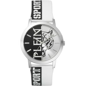 Plein Sport, Accessoires, Heren, Veelkleurig, ONE Size, Legend Horloge Zwart-Wit Siliconen Band