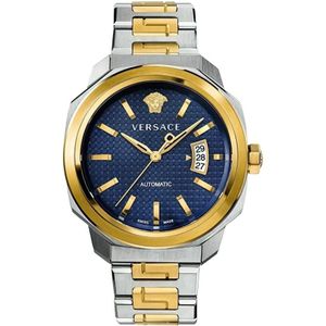 Versace, Dylos Automatisch Glamour Horloge Blauwe Wijzerplaat Veelkleurig, Heren, Maat:ONE Size