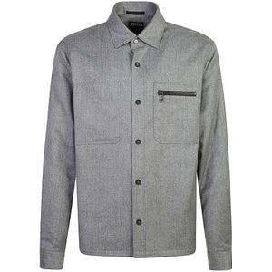 Ermenegildo Zegna, Overhemden, Heren, Grijs, L, Polyester, Grijze Shirts voor Mannen Aw 24