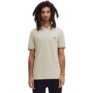 Fred Perry, Tops, Heren, Beige, M, Beige Twin Tipped Polo Shirt