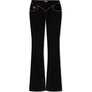 Versace Jeans Couture, Jeans, Dames, Zwart, W28, Flared jeans