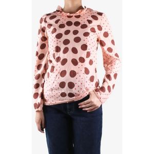 Marni Pre-owned, Pre-owned, Dames, Roze, S, Tweed, Pre-owned Silk tops