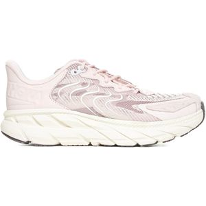 Hoka One One, Schoenen, Dames, Roze, 41 1/3 EU, Leer, Clifton LS Sneakers