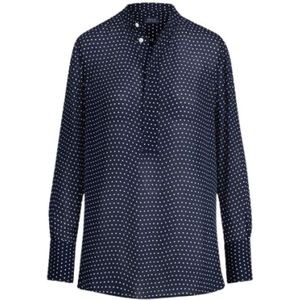 Polo Ralph Lauren, Blouses & Shirts, Dames, Blauw, S, Georgette polka dot blouse