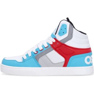 Osiris, Schoenen, Heren, Veelkleurig, 41 1/2 EU, Hoge Skate Schoenen Wit/Rood/Cyaan