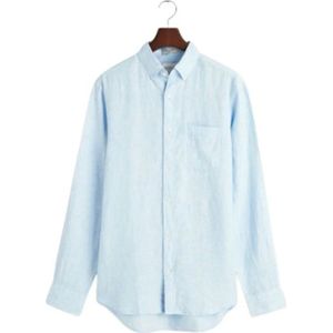 Gant, Overhemden, Heren, Blauw, 4Xl, Linnen, Casual Shirts