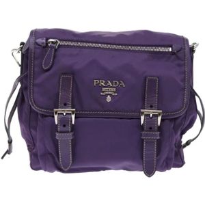 Prada Vintage, Pre-owned, Dames, Paars, ONE Size, Nylon, Pre-owned Fabric prada-bags