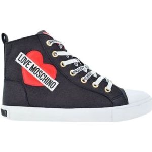 Love Moschino, High Top Sneakers Zwart, Dames, Maat:39 EU