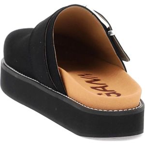 Ganni, Schoenen, Dames, Zwart, 38 EU, Suède, Mules