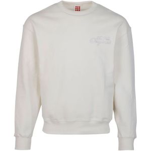 The New Originals, Sweatshirts & Hoodies, Heren, Wit, L, Kleurrijke Crewneck Gebreide trui