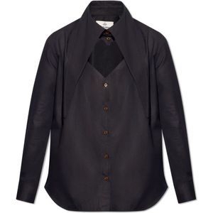 Vivienne Westwood, Blouses & Shirts, Dames, Zwart, S, Katoen, Hart katoenen shirt