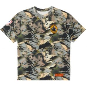 Heron Preston, Tops, Heren, Groen, S, Katoen, Camouflage T-shirt - Groen/Wit Biologisch Katoen